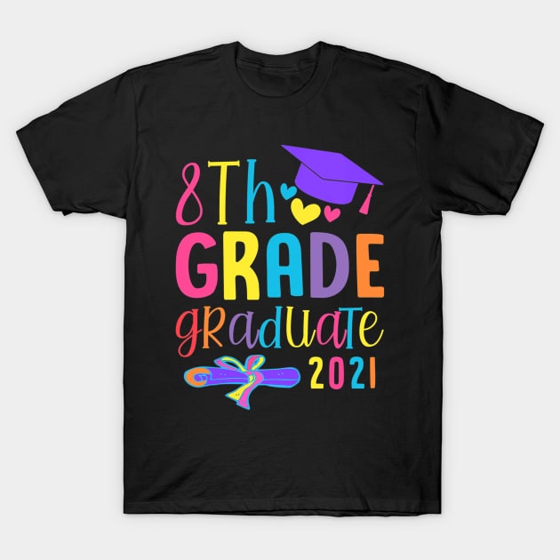 Class Of 2021 Funny 8Th Grade Graduate T-Shirt by Olegpavlovmmo